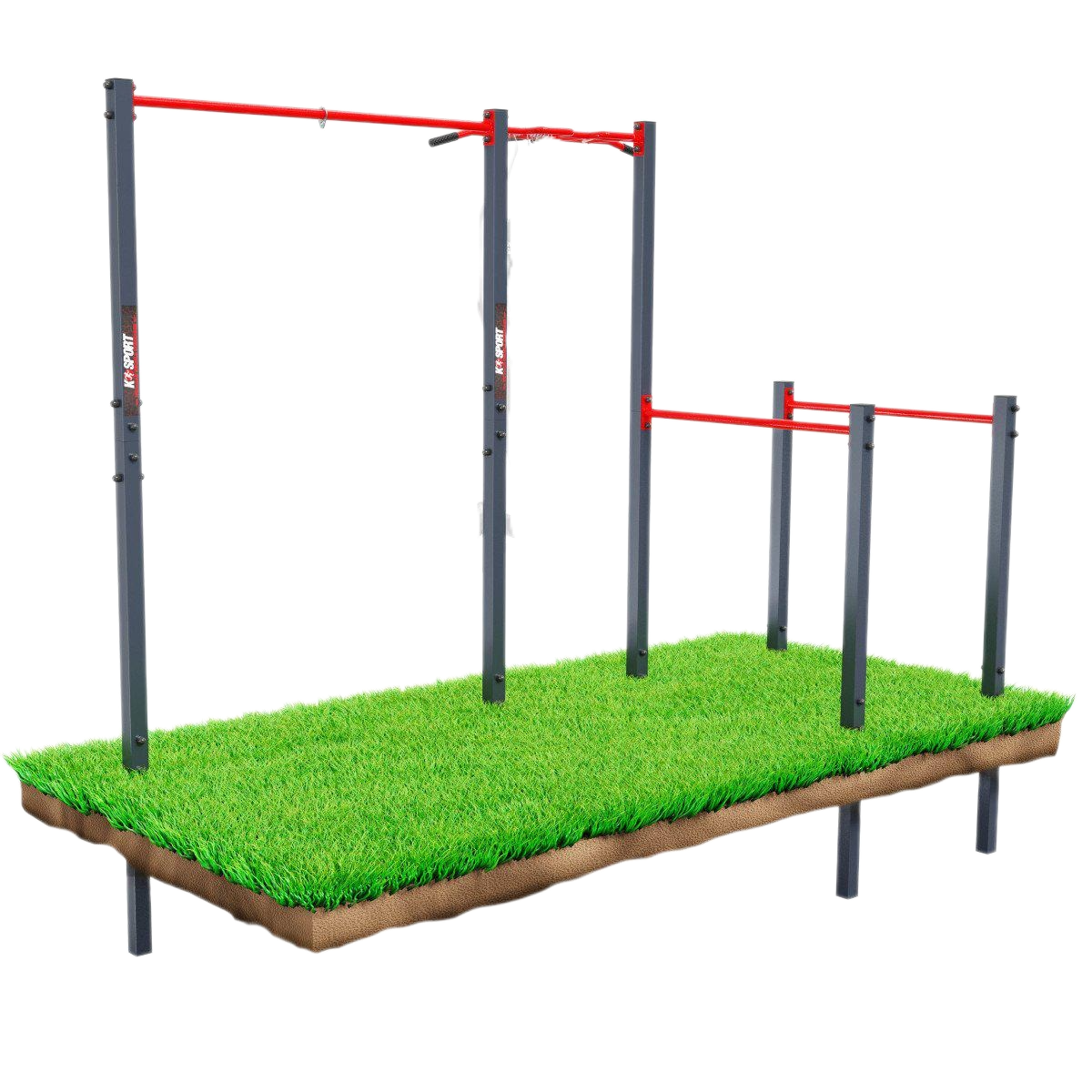 Турник уличный для подтягивания K-SPORT KSOZ005 с брусьями (396730)