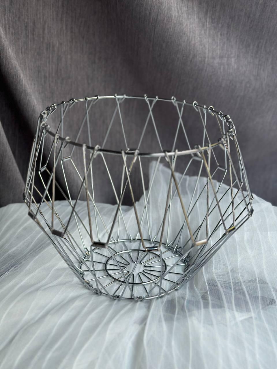 Фруктівниця-трансформер металева 36х5х10 см Срібний - фото 2 Фруктівниця-трансформер металева 36х5х10 см Срібний - фото 2