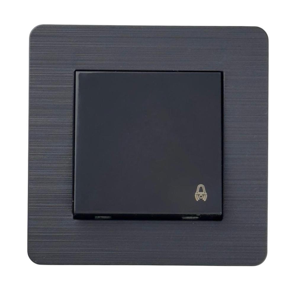 Вимикач кнопковий для дзвінка Nilson Selene Антрацит (23362512)