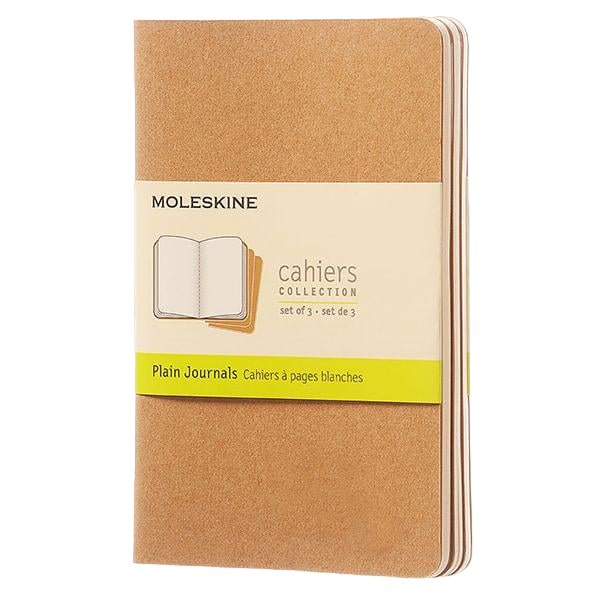 Набор блокнотов Moleskine Cahier маленьких 3 шт. Бежевый (QP413)