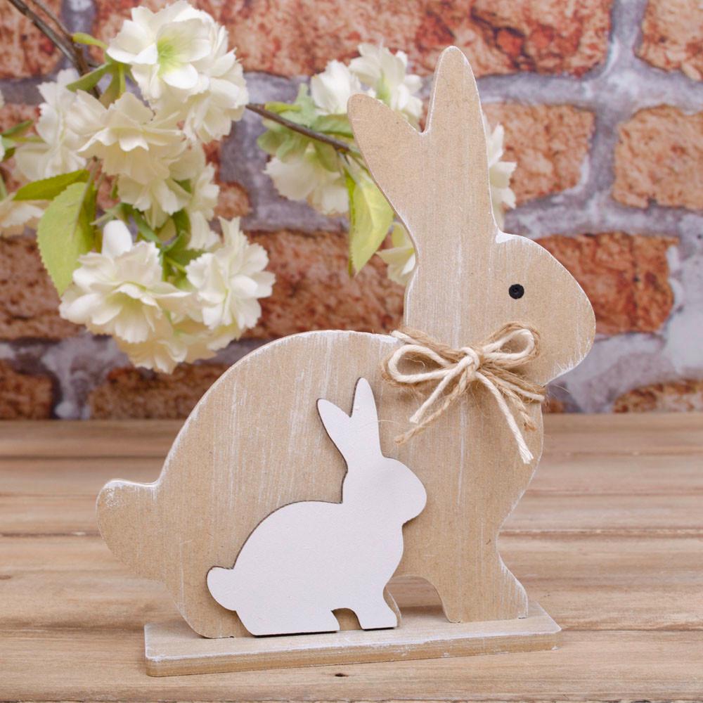 Статуэтка Зайчики с бантом 2 шт. (4848)