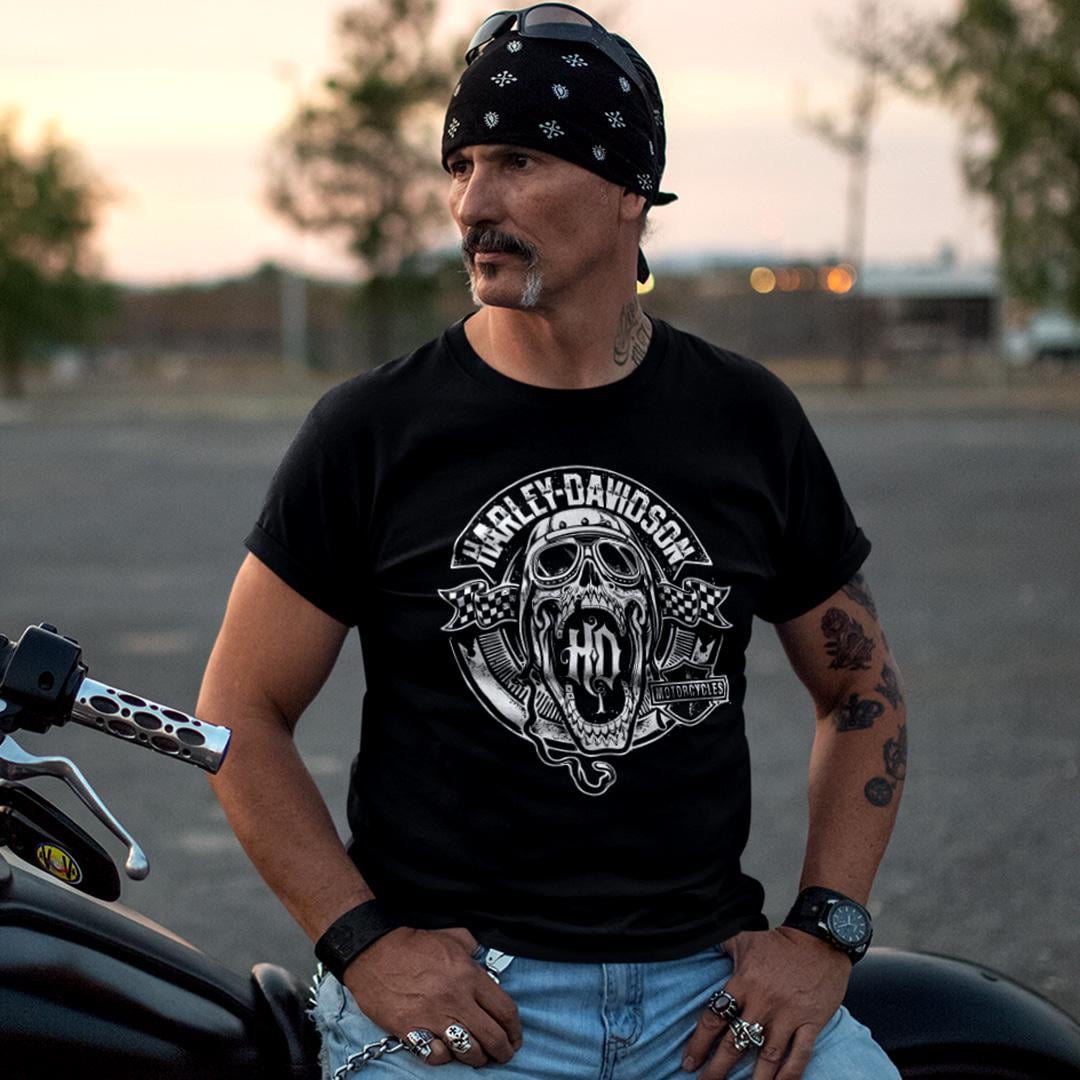 Футболка унисекс Harley Davidson Motorcycles 3XL Черный (00000011599)