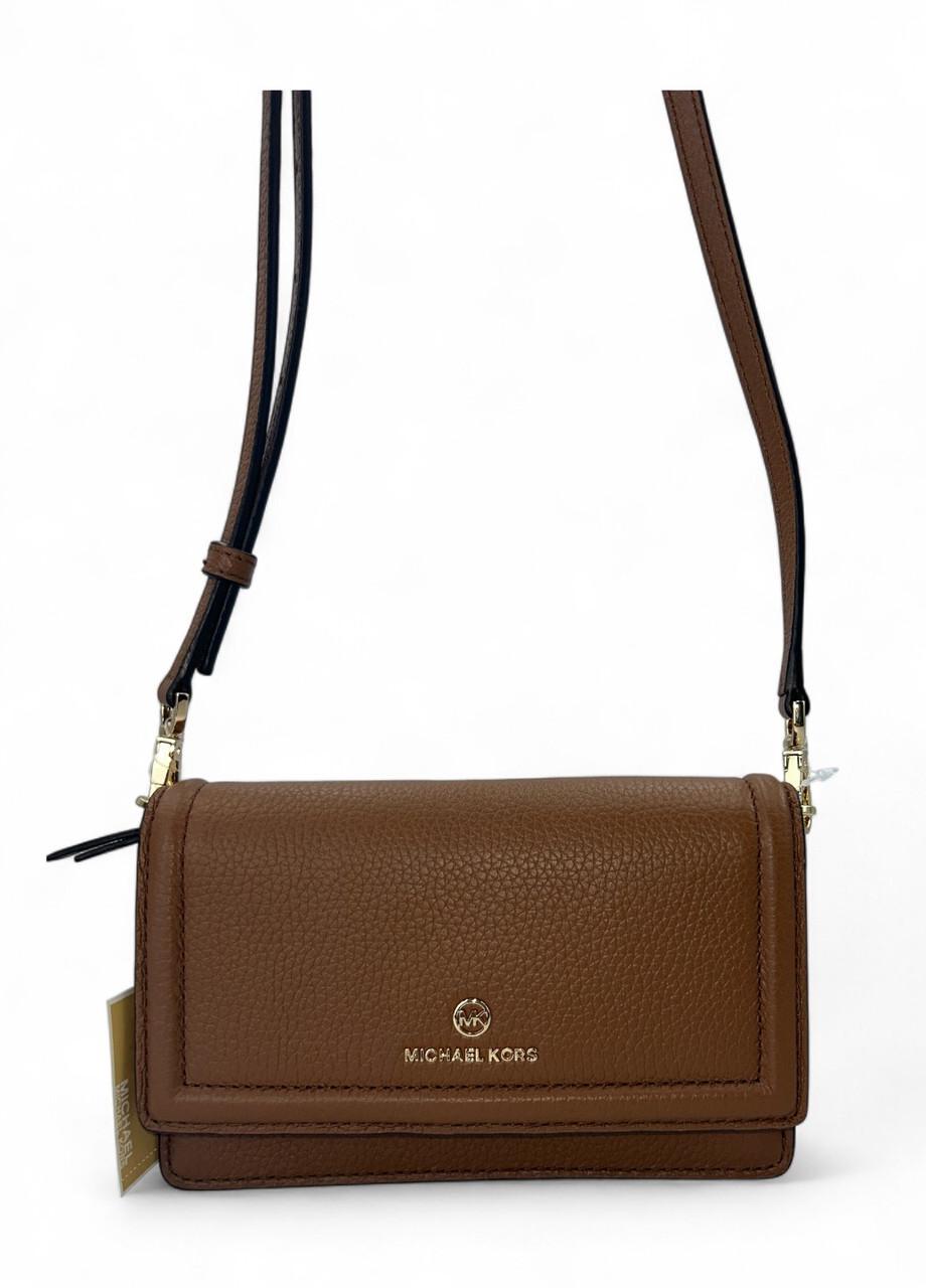 Женская сумка Michael Kors Jet Set Charm 32S1GT9C5L Luggage SM Phone Grossbody Leather Коричневый (2767414153)
