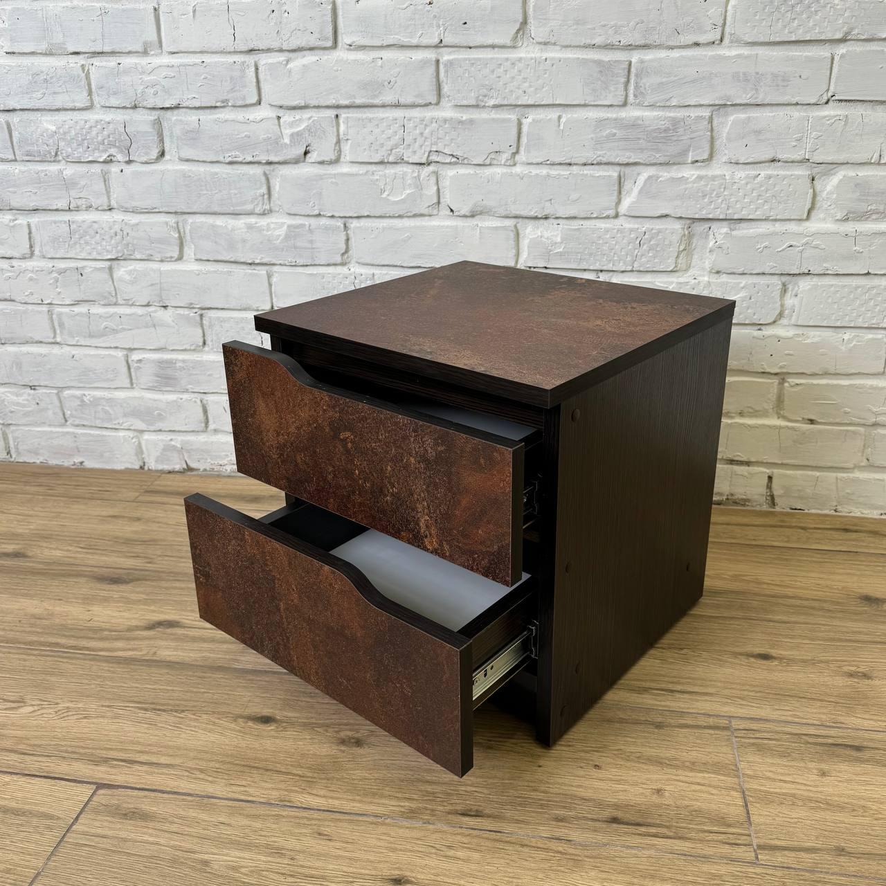 Тумба прикроватная для спальни Vasco Оксид с выдвижными ящиками 40х55х40 см (000048856) - фото 2