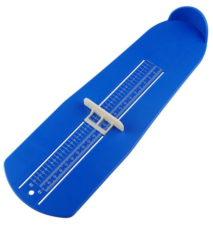 Вимірювач розміру стопи для дорослих і дітей з упором для п’ятки та шкалою до 31 см Синій (29587)