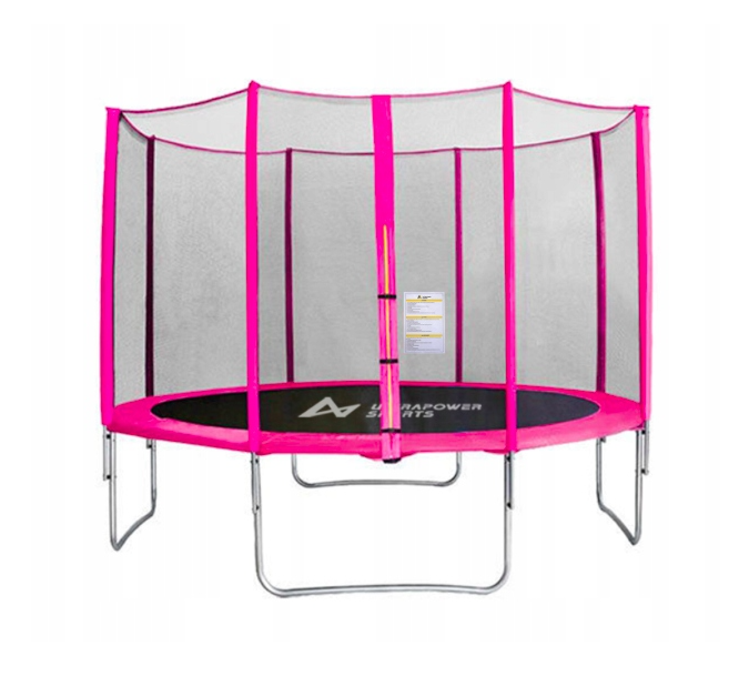 Сетка защитная наружная для батута Atleto/Funfit/Fittosky/Skyjump/Totalsport 12FT 366-374 см на 8 стоек Розовый (1335)