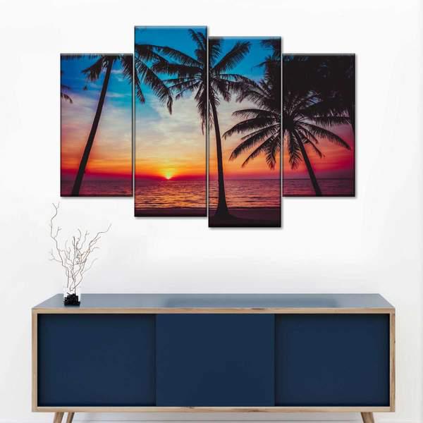 Модульная картина KIL Art Раннее утро из четырех частей 129x90 см (M4_L_198)