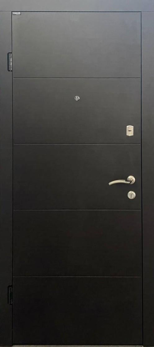 Вхідні двері в квартиру Ваш ВиД Горизонт Л/П 850/950х2040х75 мм Венге темний горизонт/Біле дерево