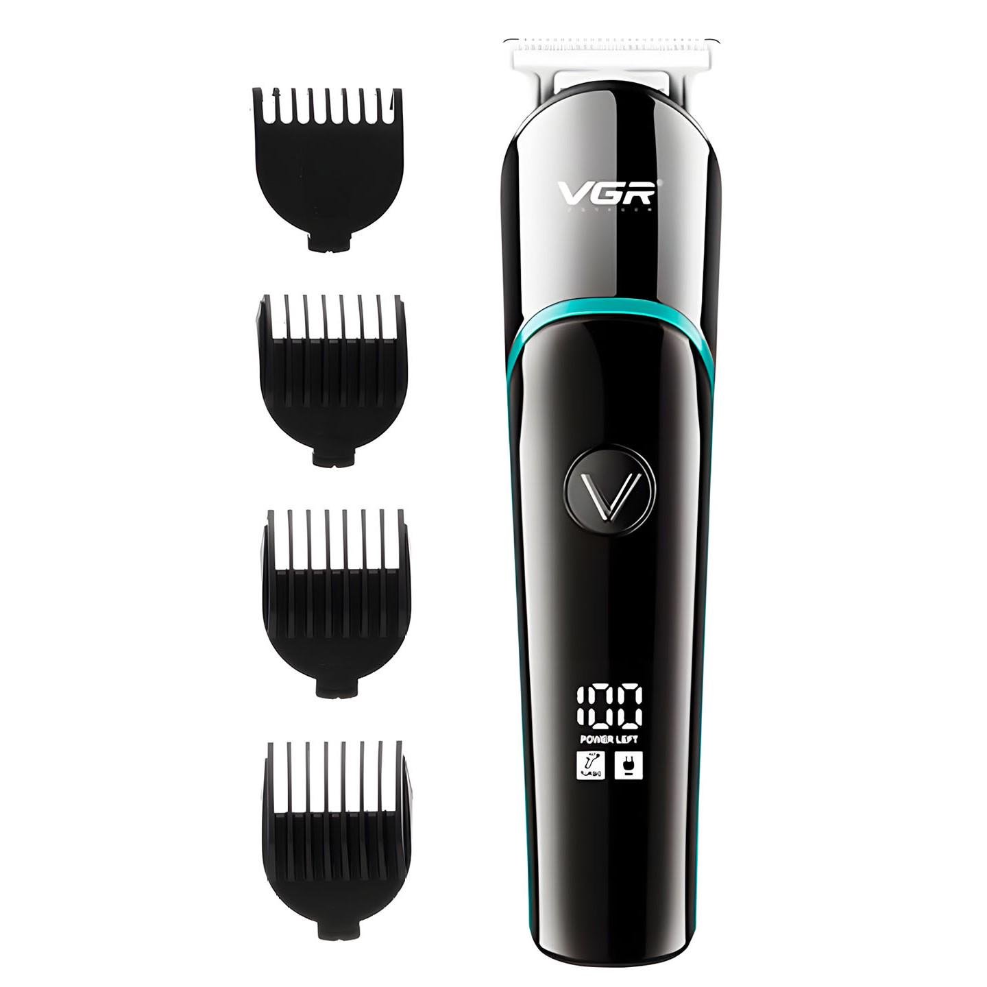 Машинка для стрижки акумуляторна VGR V‑291 з насадками та індикатором роботи (401111)
