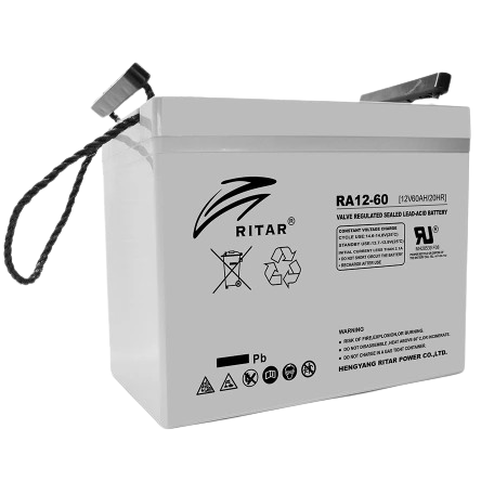 Аккумуляторная батарея для ИБП AGM Ritar RA12-60 12V 60Ah Grey (27918808)