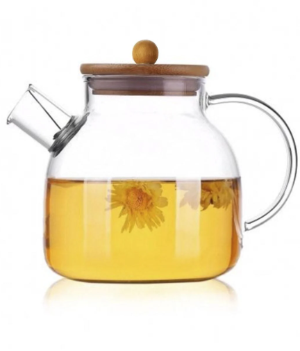 Чайник заварочный с бамбуковой крышкой 1 л