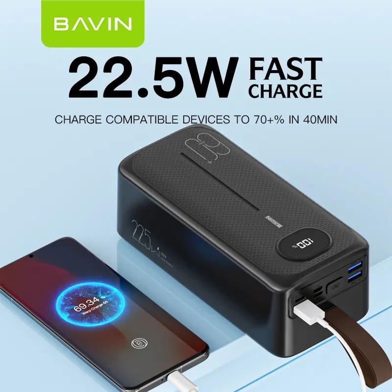 Повербанк BAVIN PC033S 60000 mAh 22,5W Чорний - фото 5