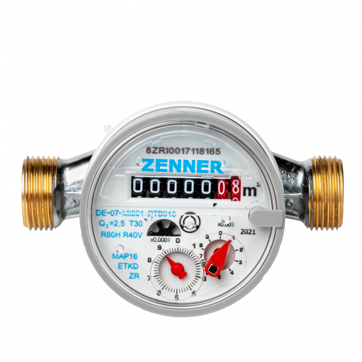 Лічильник холодної води Ду 15 Zenner ETKD без штуцерів під імпульсний датчик - фото 4 Лічильник холодної води Ду 15 Zenner ETKD без штуцерів під імпульсний датчик - фото 4