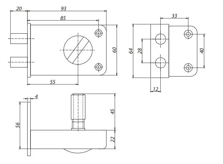 Замок накладной Арико ЗН-1-1 08 2 ригеля - фото 2 Замок накладной Арико ЗН-1-1 08 2 ригеля - фото 2
