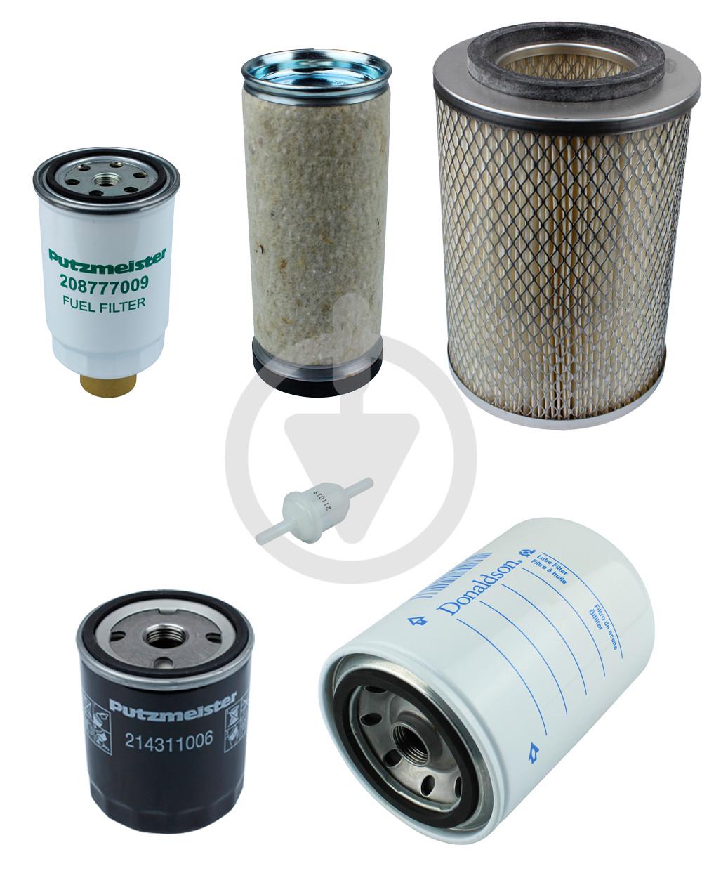 Комплект фильтров Putzmeister 2230/2240/2242 Mixokret M240 двухцилиндровый (18832705)
