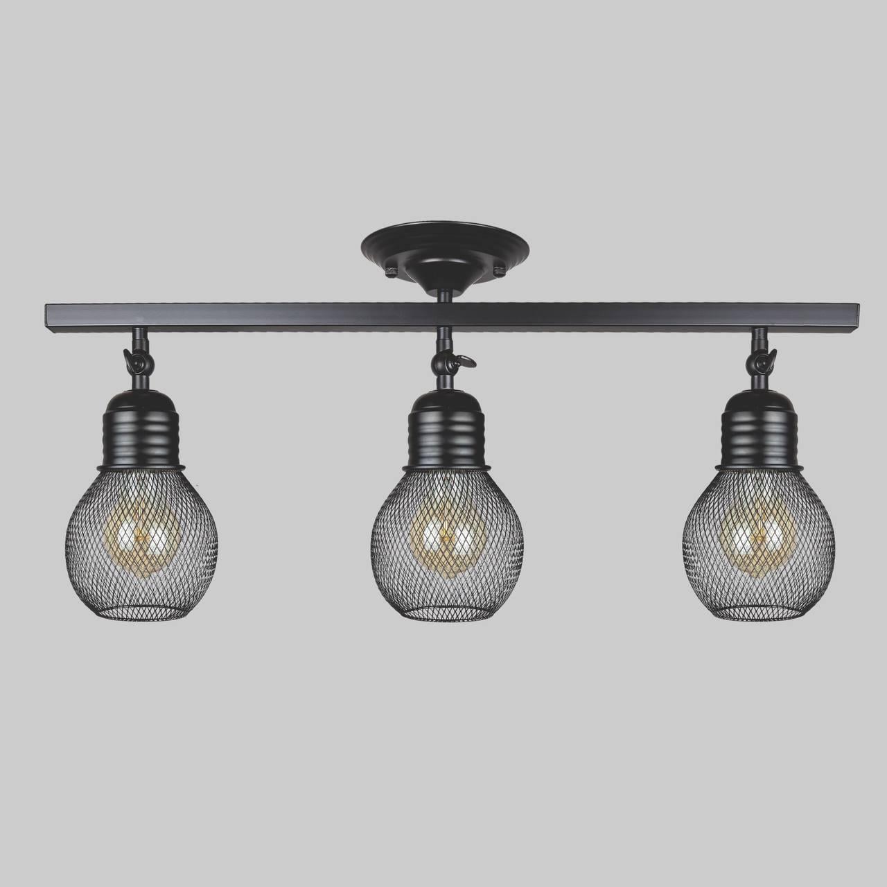 Люстра потолочная Лампочки в стиле лофт Черный (907-X004F-3 BK)
