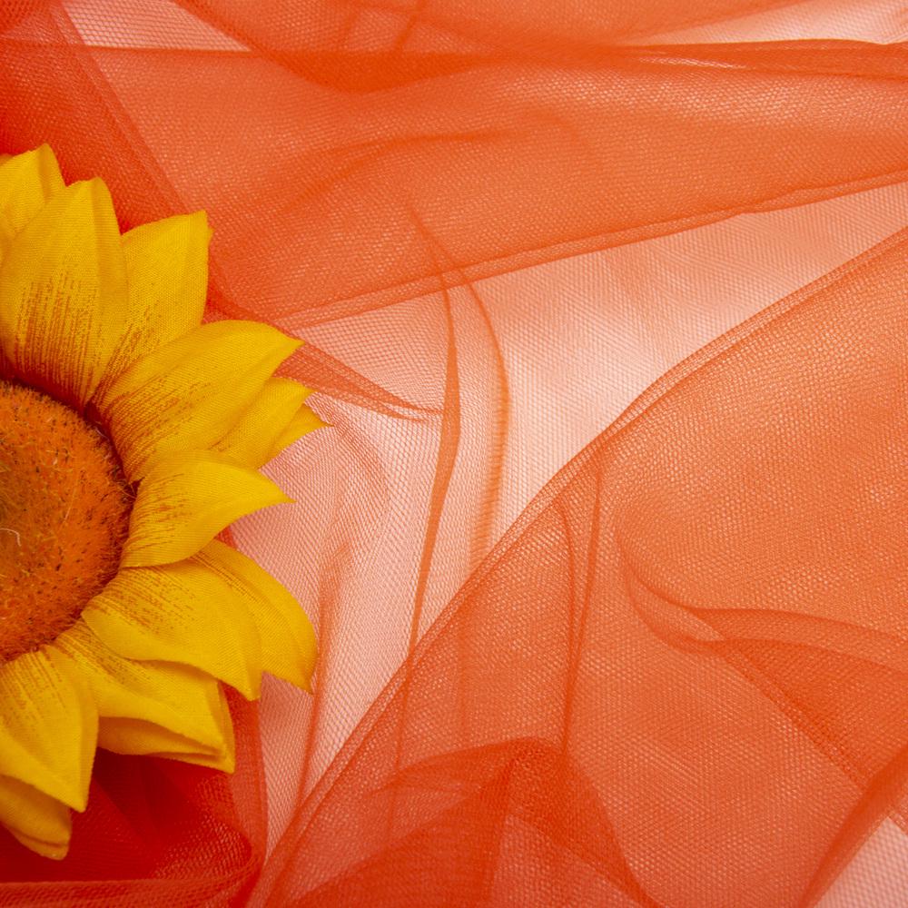 Тканина фатин V-H101 євро 3,0 м Теракот (23699) - фото 2 Тканина фатин V-H101 євро 3,0 м Теракот (23699) - фото 2