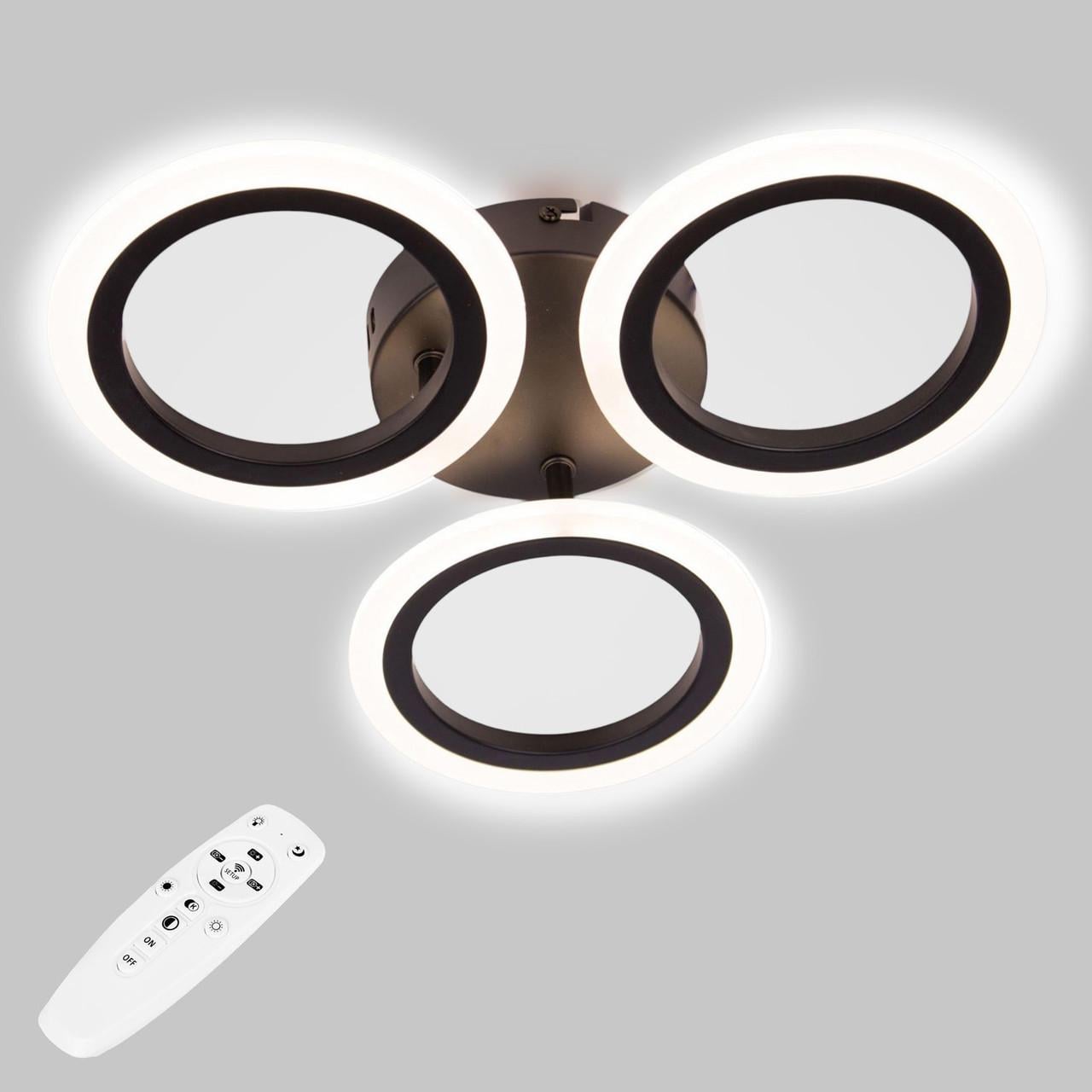 Люстра стельова LED Sunlight 6326/3S Чорний (2919725016)