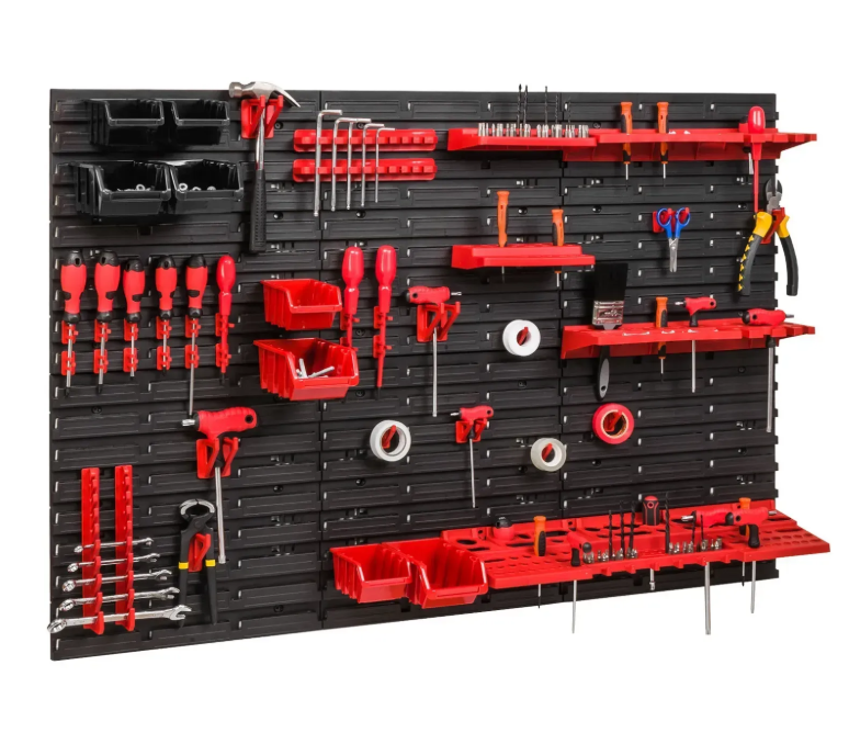 Панель для інструментів Kistenberg 117х78 см з тримачами/полицями та контейнерами 8 (MIX609-) Панель для інструментів Kistenberg 117х78 см з тримачами/полицями та контейнерами 8 (MIX609-)
