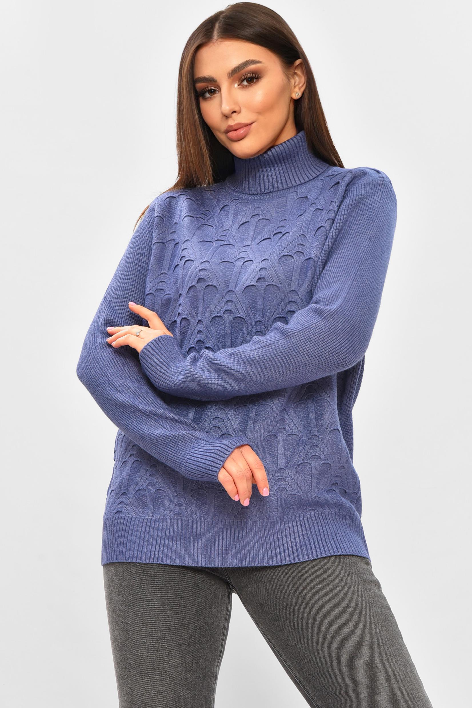 Светр жіночий 206579 однотонний L-XL Синій (206579_!335335_46-48) - фото 1 Светр жіночий 206579 однотонний L-XL Синій (206579_!335335_46-48) - фото 1