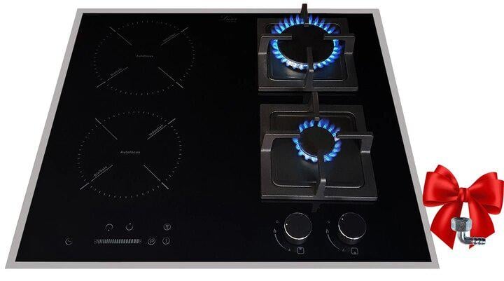 Варочная поверхность комбинированная газово-индукционная Luxor GI 67 SS BK Booster Черный (13312021) - фото 2 Варочная поверхность комбинированная газово-индукционная Luxor GI 67 SS BK Booster Черный (13312021) - фото 2