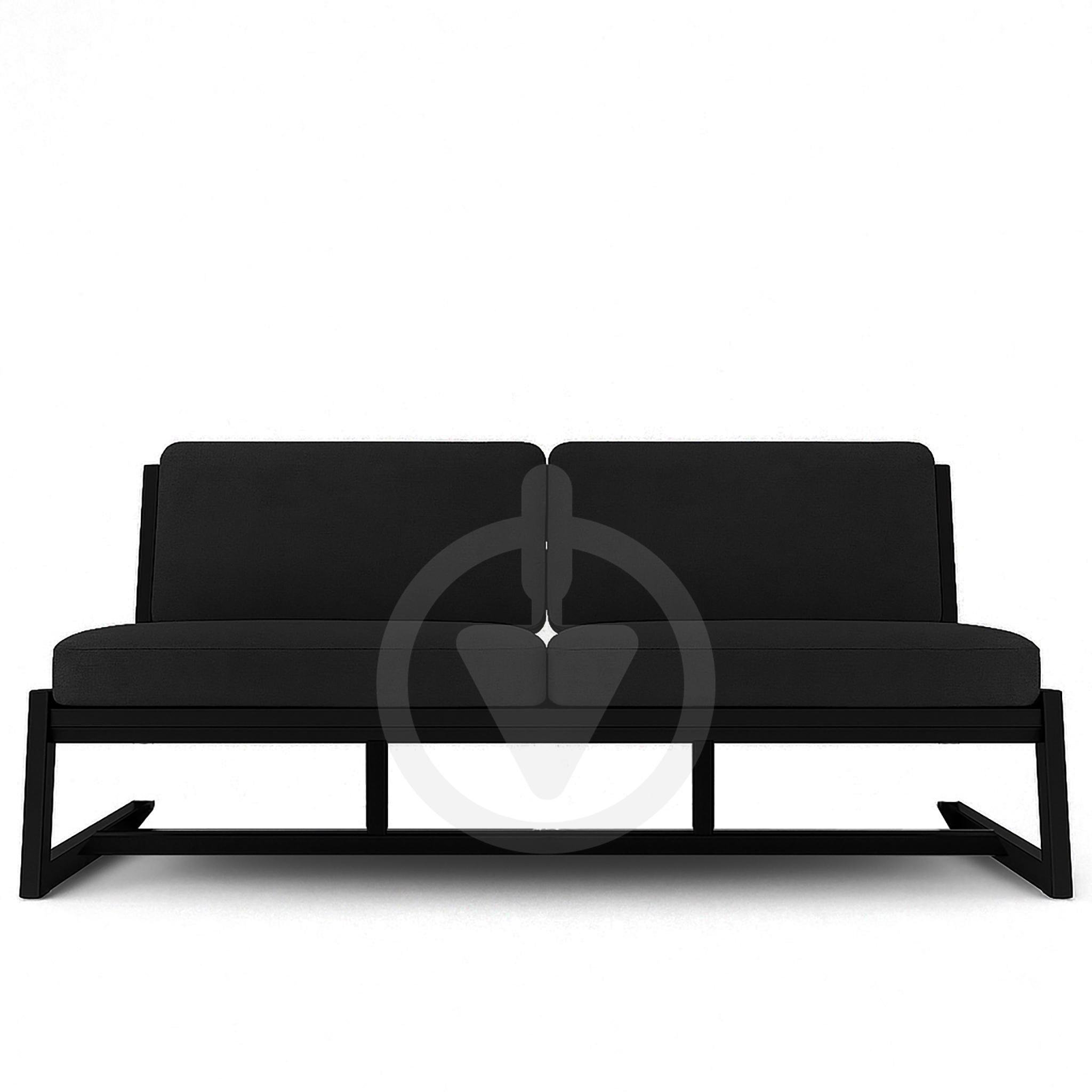 Диван металлический AVVS Атлас лофт велюр 156 см Черный - фото 2 Диван металлический AVVS Атлас лофт велюр 156 см Черный - фото 2