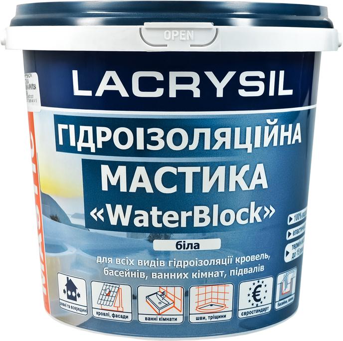 Мастика гідроізоляційна Lacrysil Waterblock 3 кг Білий (170854)