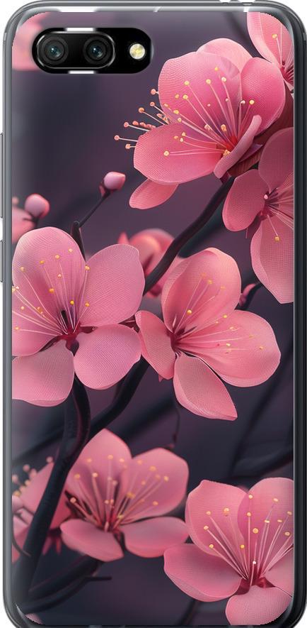 Чехол на Huawei Honor 10 Пурпурная сакура (6075u-1496-42517)