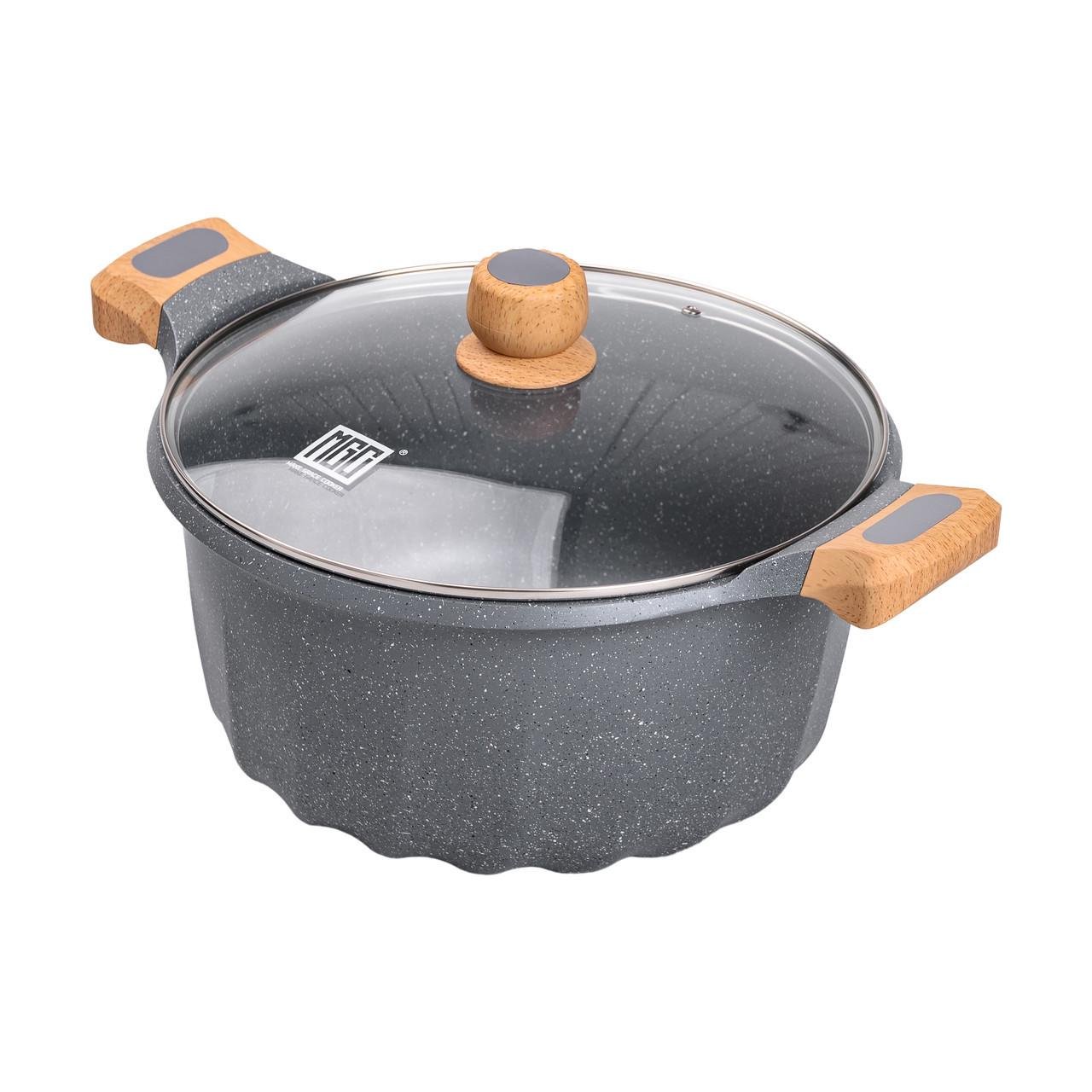 Кастрюля алюминиевая с антипригарной крышкой 11 л Ø32 см - фото 4 Кастрюля алюминиевая с антипригарной крышкой 11 л Ø32 см - фото 4