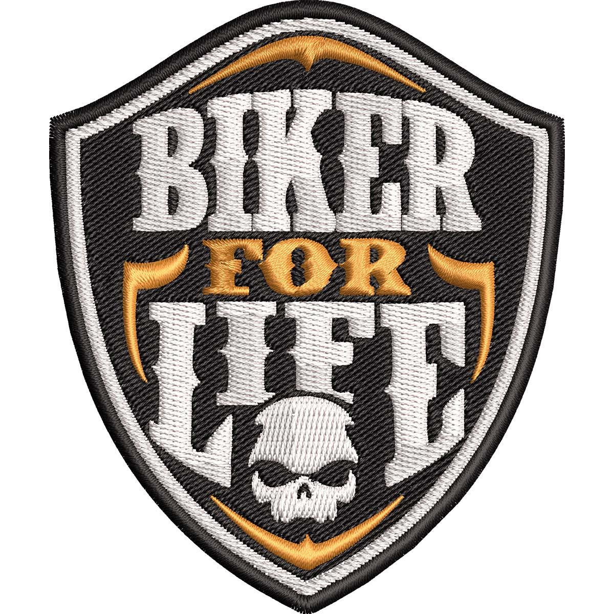 Нашивка патч байкерська Biker for Life 8x95 см (130370126)
