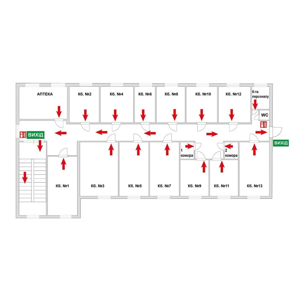 Стенд План приміщення 420х300 мм ПВХ 3 мм (15615) Стенд План приміщення 420х300 мм ПВХ 3 мм (15615)