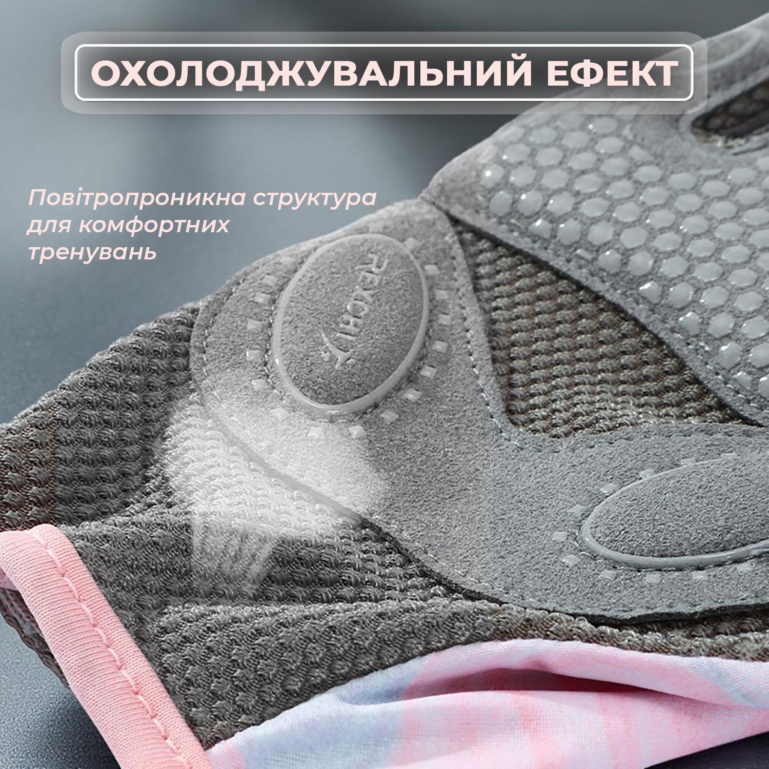 Перчатки для спорта без пальцев Univerza нескользящие дышащие эластичные Фиолетовый - фото 10