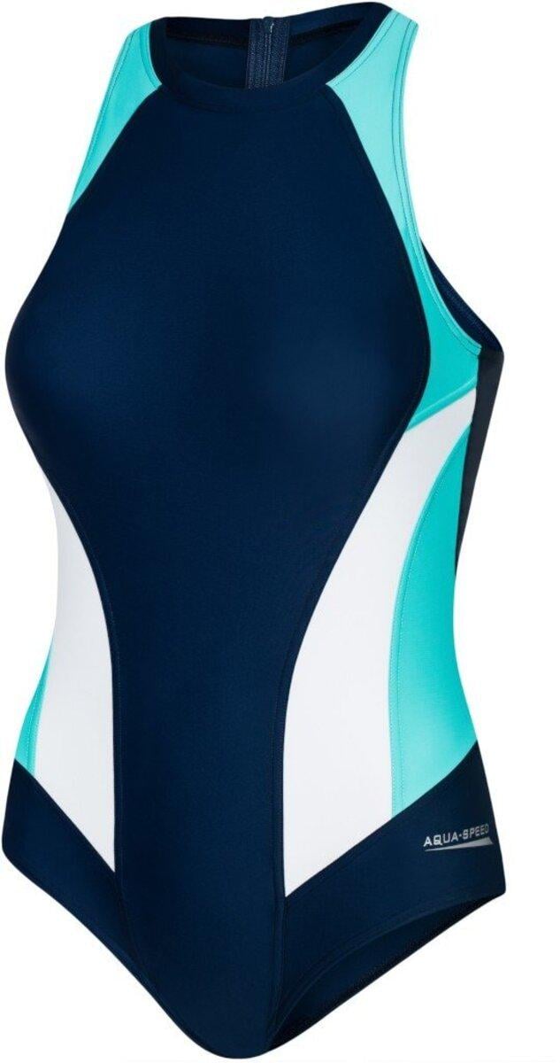 Купальник жіночий закритий Aqua Speed ​​NINA 6411 344-42 р. 44/2XL Темно-синій/Бірюзовий (21996903)