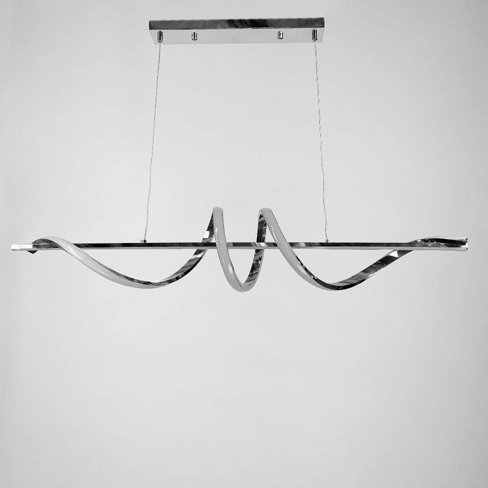 Люстра видовжена Wave 100 см Срібний (K 23-1000 CH) - фото 1
