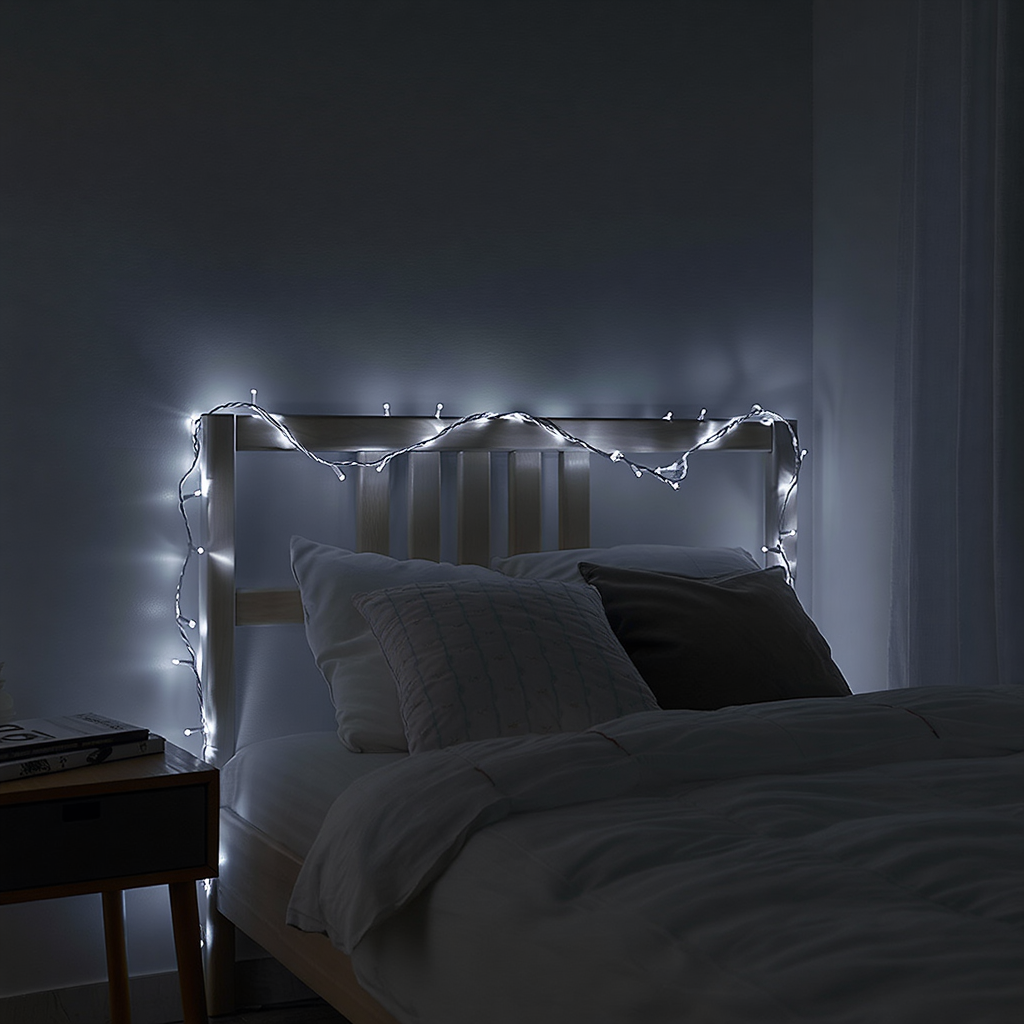 Гирлянда комнатная Нить W50LED6MWW 6 м 50 LED Белый/Белый (29912684) - фото 3 Гирлянда комнатная Нить W50LED6MWW 6 м 50 LED Белый/Белый (29912684) - фото 3