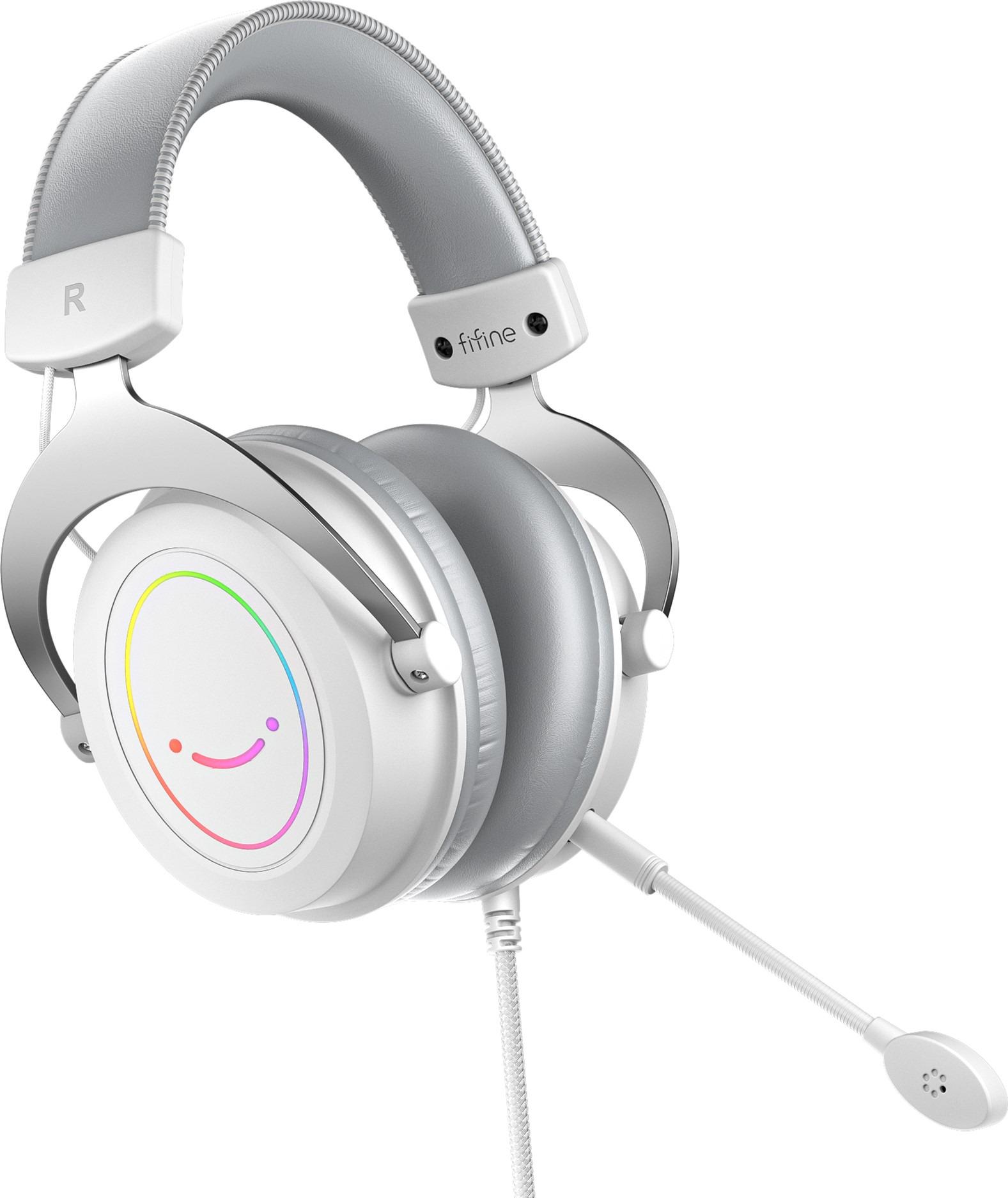 Гарнітура дротова FIFINE RGB H3W 2 м USB-A mini-jack 3,5 мм White (26074787) - фото 3 Гарнітура дротова FIFINE RGB H3W 2 м USB-A mini-jack 3,5 мм White (26074787) - фото 3