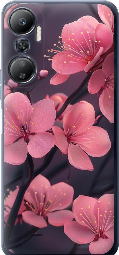 Чехол на Infinix Hot 20 Пурпурная сакура (6075u-2966-42517)