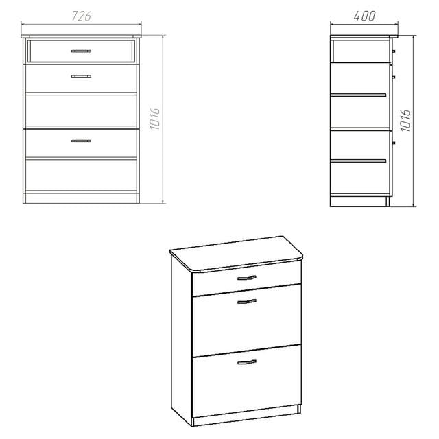 Тумба для взуття Компаніт ТО 3А 73х40х102 см Венге - фото 2 Тумба для взуття Компаніт ТО 3А 73х40х102 см Венге - фото 2