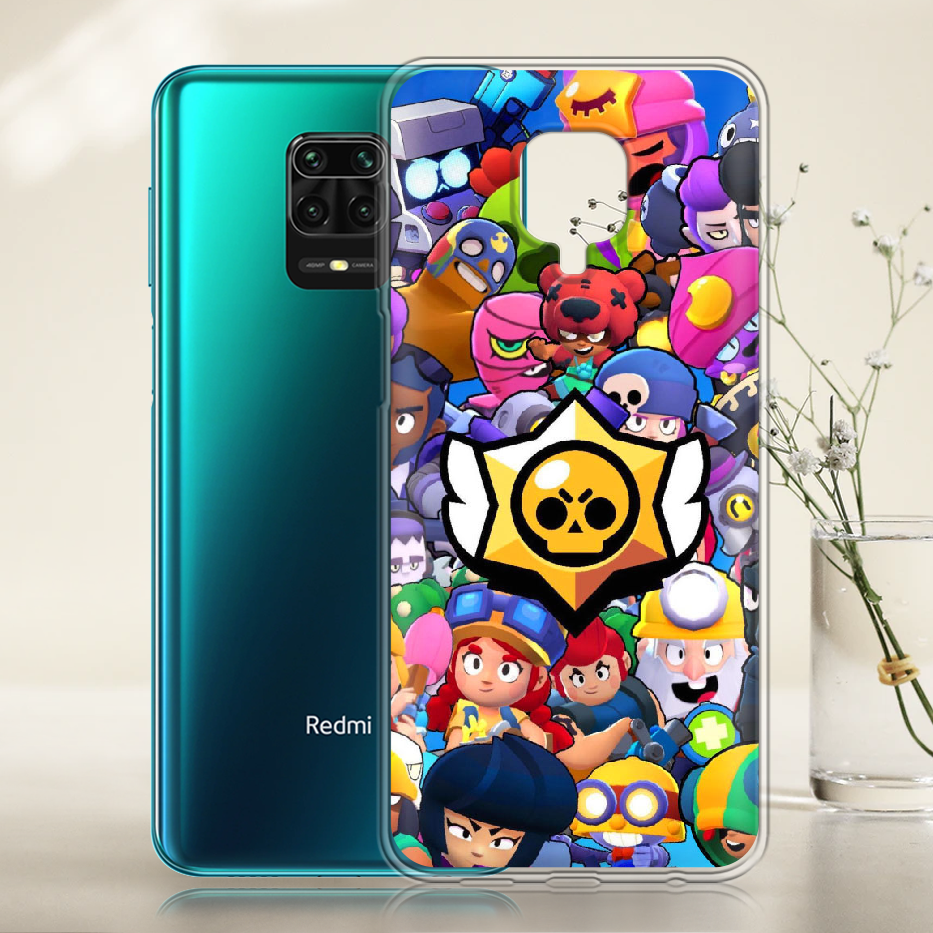 Чохол Boxface Xiaomi Redmi Note 9S Brawl Stars Прозорий силікон (39475-up2389-39475) - фото 2