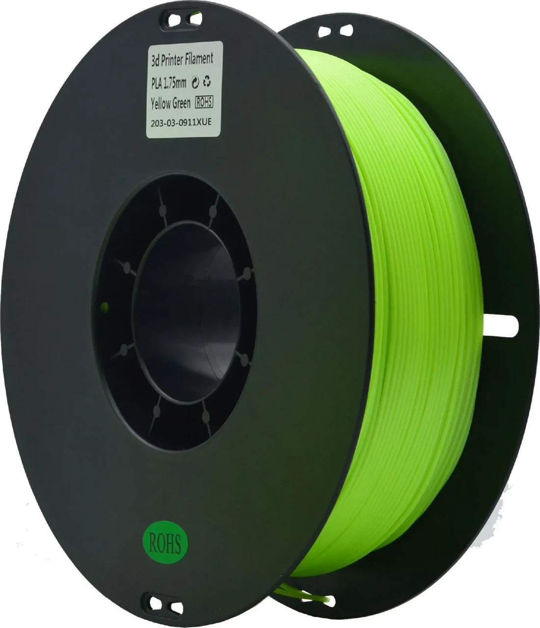 Филамент пластик PLA 1 кг 1,75 мм базовый ярко зеленый Yellow Green (203-03-0911XUE)