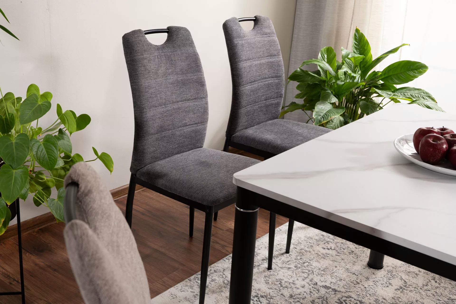 Стол обеденный Signal DAMAR 80X60 DAMARBC80 Мрамора/Черный мат (15348358) - фото 5