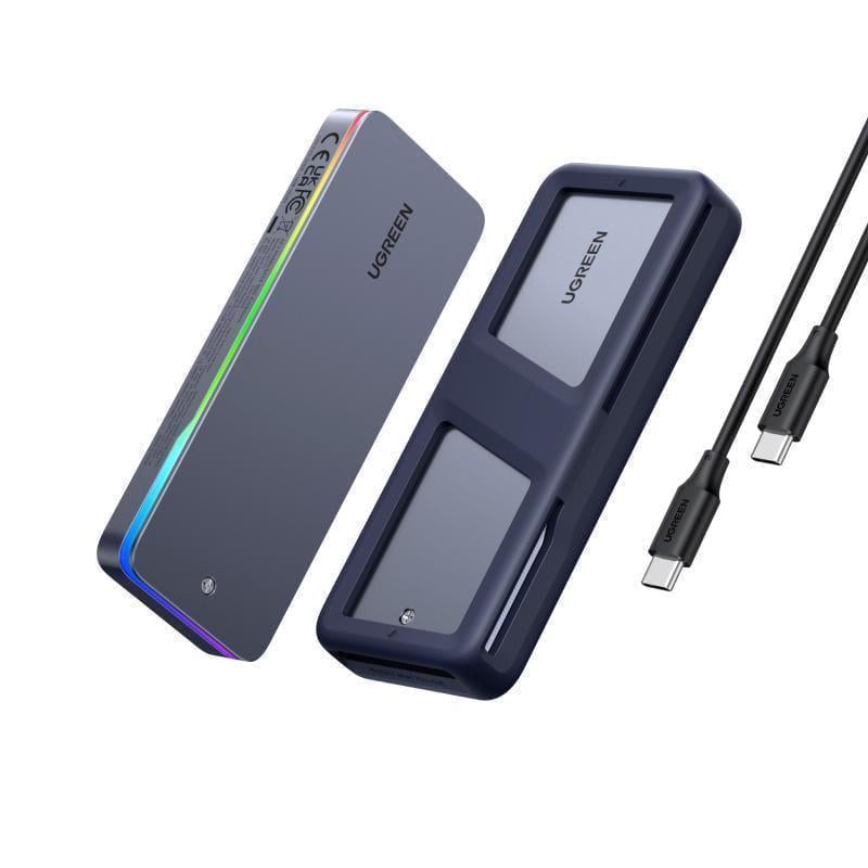 Кишеня зовнішня Ugreen 20 гбіт/с USB-C 3.2 Сірий (25665)