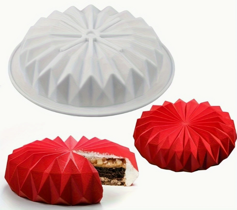 Форма силиконовая круглая кружевная для муссовых тортов/шоколадного пудинга/марципана/желе (Н-616) - фото 8