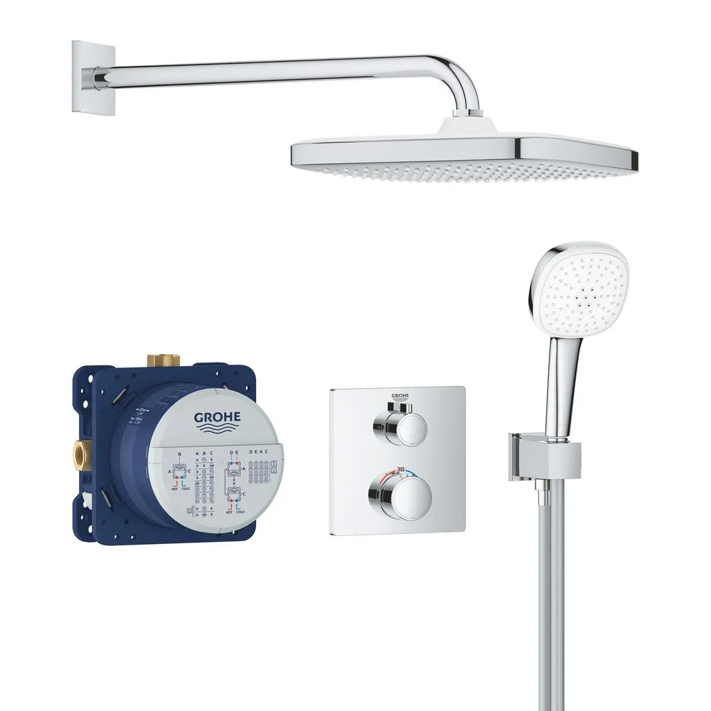 Душова система Grohe Grohtherm Tempesta 250 Cube (34871000)