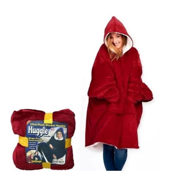 Толстовка с капюшоном и рукавами Huggle Hoodie Красный (ws96134-1) - фото 3