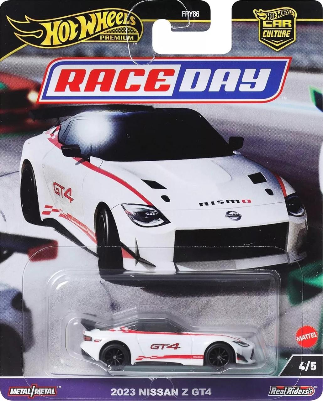 Игрушечная машинка Hot Wheels Premium 2023 Nissan Z GT4 2024 Race Day 4/5 Car Culture (HRV73)