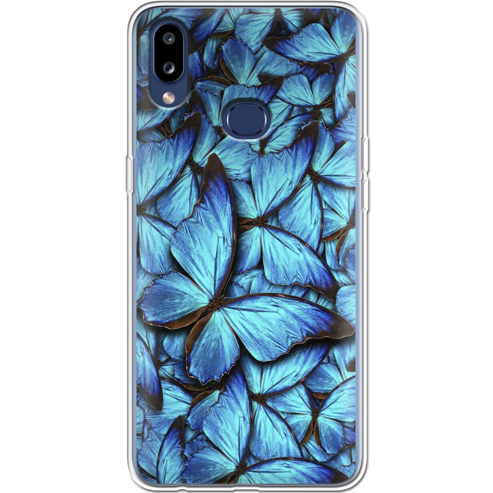 Чехол Boxface Samsung A107 Galaxy A10s лазурные бабочки Прозрачный силикон (37944-up1550-37944)