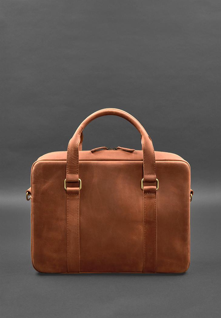 Сумка кожаная для ноутбука и документов Crazy Horse Светло-коричневый (A-027949) - фото 4 Сумка кожаная для ноутбука и документов Crazy Horse Светло-коричневый (A-027949) - фото 4