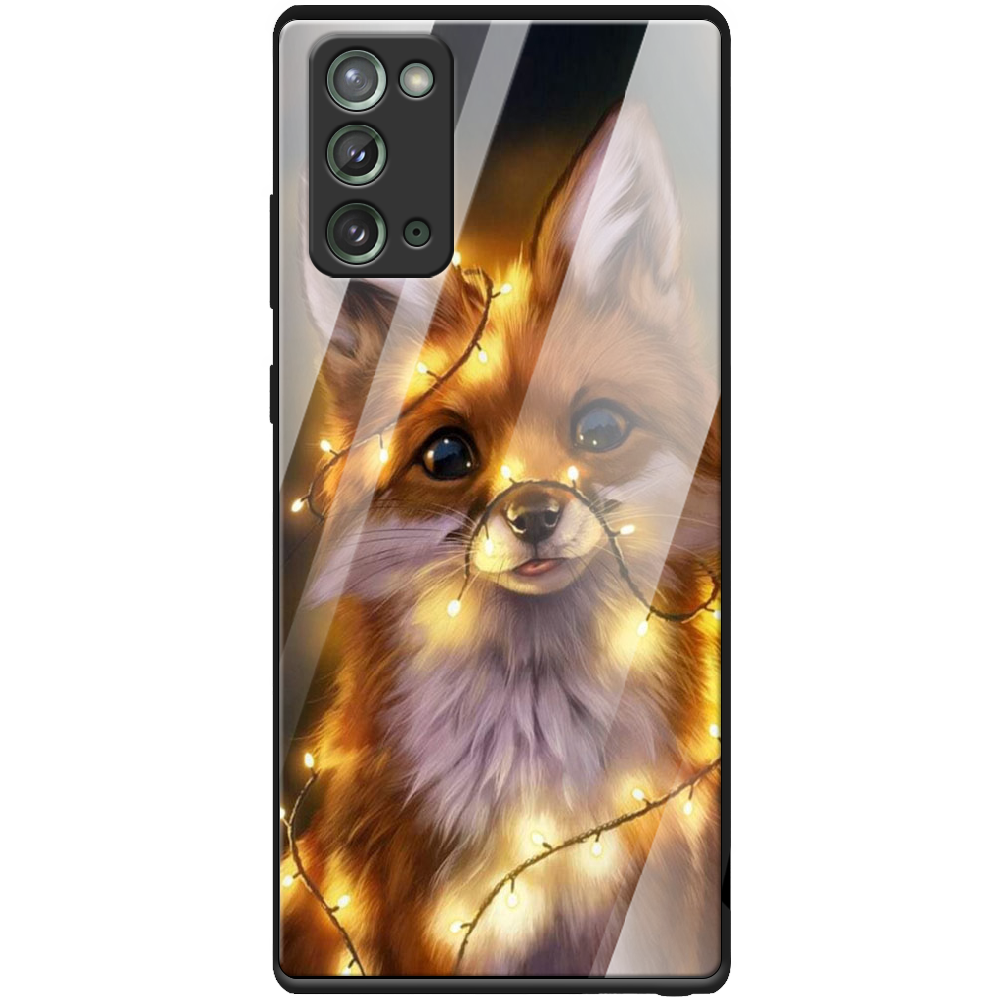 Чохол Boxface Samsung N980 Galaxy Note 20 Різдвяна Лисичка Чорний силікон зі склом (40568-up2399-41112)