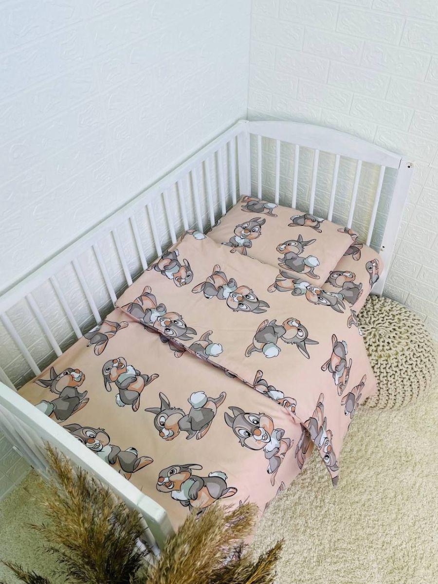 Комплект постельного белья детский наволочка/под одеяло/простыня 120х60 см (7726)